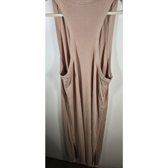 Lululemon Refresh Maxi Dress Racerback Side Slits Heathered Nude Size L - Picture 7 of 9